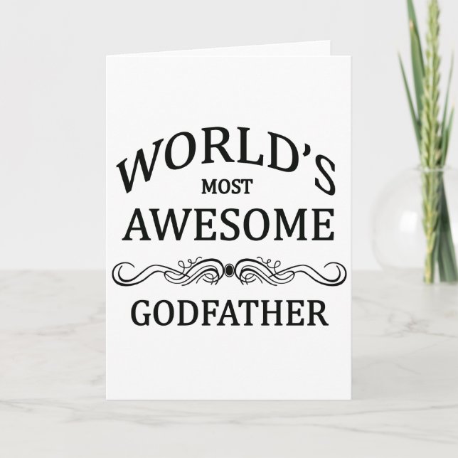 Cartão World's Most Awesome Godfather (Frente)
