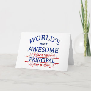 Cartão World's Most Awesome Principal