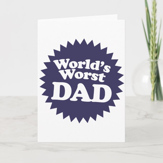 Cartão World's Worst Dad (Frente)
