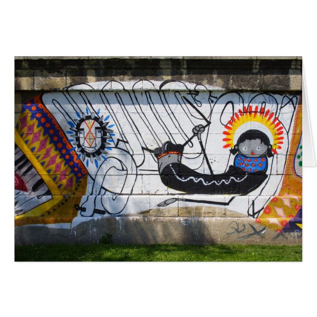 Cartão Worm Girl (Frente Horizontal)