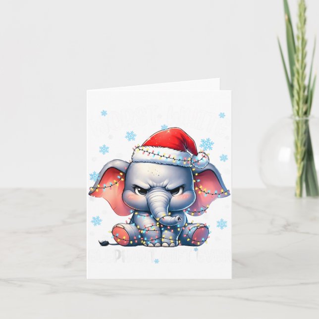 Cartão Worst White Elephant Ever Christmas Xmas Under 15  (Frente)