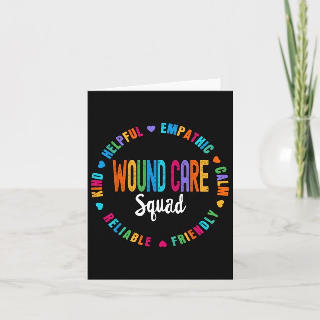 Cartão Wound Care Nurse Squad Appreciation Sta (Frente)