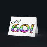 CARTÃO WOW 60TH BIRTHDAY<br><div class="desc">Looking for something different?  We have more. Just click on the Store link below and enter '60th birthday' in the search box.</div>