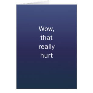 Cartão Wow que feriu