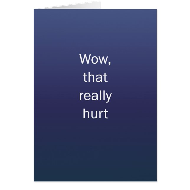 Cartão Wow que feriu (Frente)