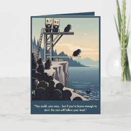 Cartão WPA art funny motivational slogan card