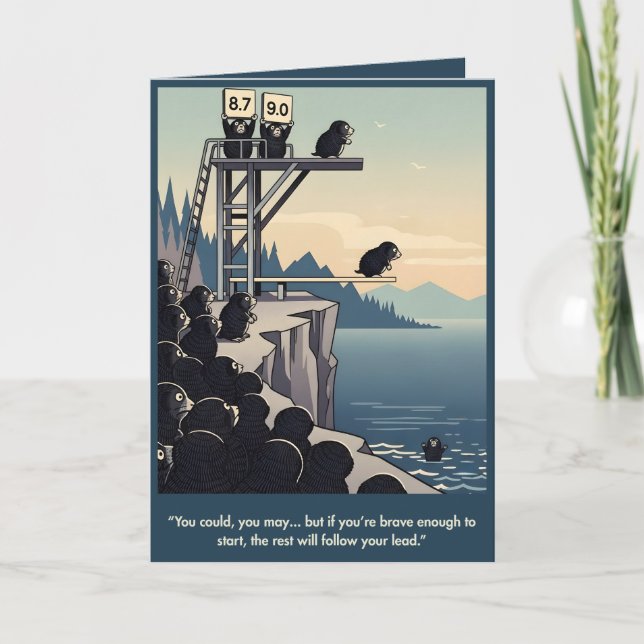 Cartão WPA art funny motivational slogan card (Frente)