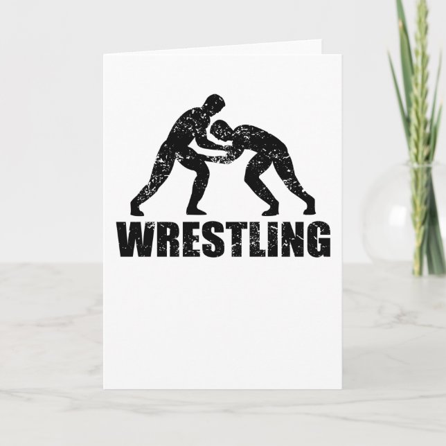 Cartão Wrestler Wrestling Catcher Martial Arts Gift (Frente)
