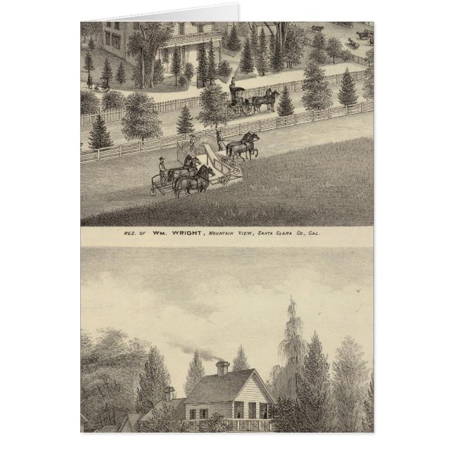 Cartão Wright, residências Putnam (Frente)