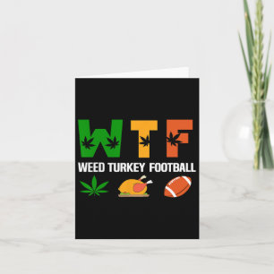 Cartão Wtf2 Wine Turkey Futebol - Dia de Ação de Graças D