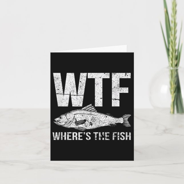 Cartão Wtf Onde O Peixe (Frente)