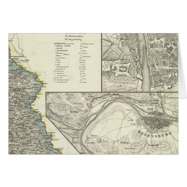 Cartão Wurzburg, Baviera, Regensburg (Frente Horizontal)