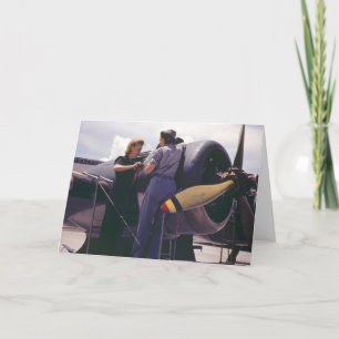 Cartão WW2 Women Aviation Mechanics