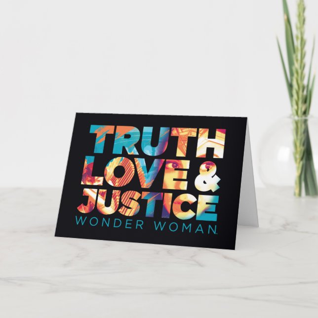 Cartão WW84 | Truth Love & Justice Wonder Woman Cutout (Frente)