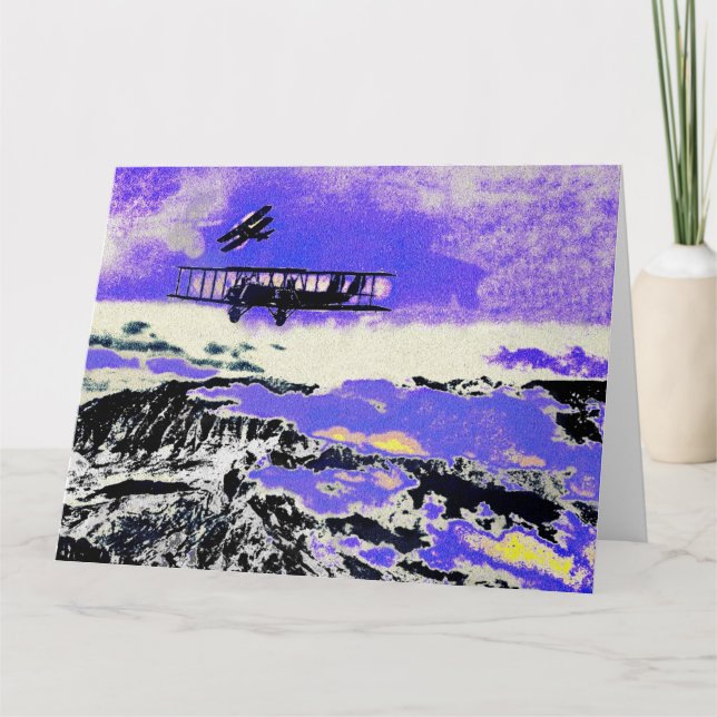 Cartão WWI Planes Practicing Attacks (Frente)