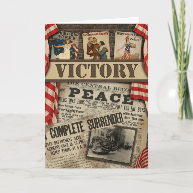 Cartão WWI "Victory" Scrapbook Greeting Card (Frente)