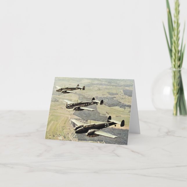 Cartão WWII Three Messerschmitt ME-110 (Frente)