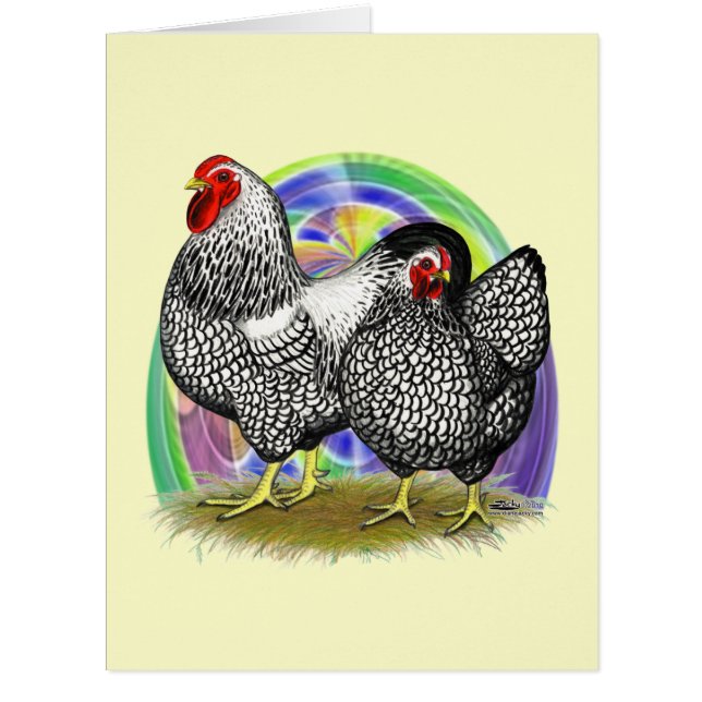 Cartão Wyandotte: Par de Ovos de Páscoa (Frente)