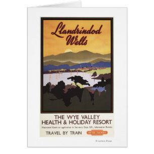 Cartão Wye Valley Resort British Rail Poster