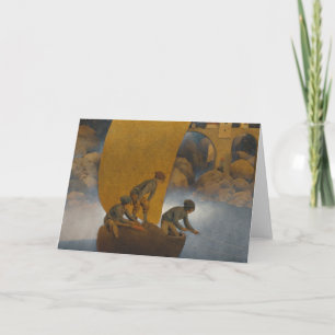 Cartão Wynken Blynken And Nod By Maxfield Parrish 1902