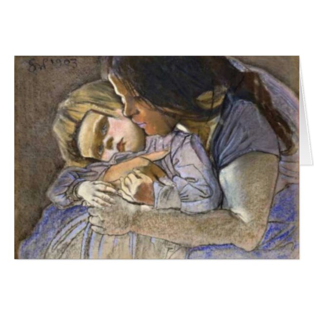 Cartão Wyspianski, Maternidade, 1903 (Frente horizontal)