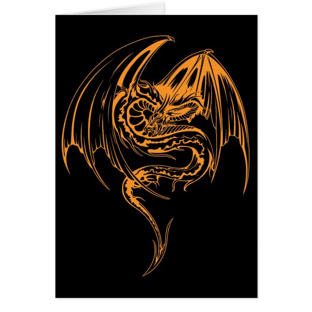 Cartão Wyvern Dragon São Criaturas Míticas Fantásticas (Frente)