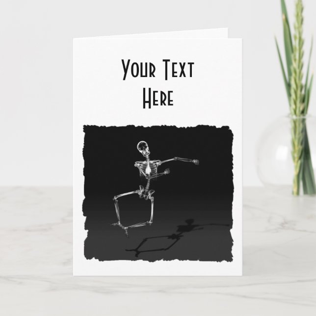 CARTÃO X-RAY SKELETON JOY LEAP B&W (Frente)