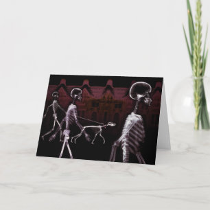 Cartão X-Ray Skeletons Midnight Stroll