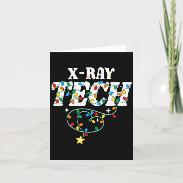 Cartão X-ray Tech Christmas Radiologic Technologist Techs (Frente)