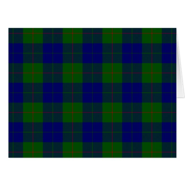 Cartão Xadrez azul-tartã-barclay (Frente horizontal)