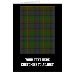 Cartão Xadrez de tartan verde