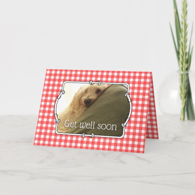 Cartão Xadrez de Verificação de Buffalo Vermelho do País  (Frente)