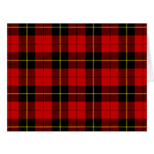 Cartão Xadrez preto Wallace Tartan