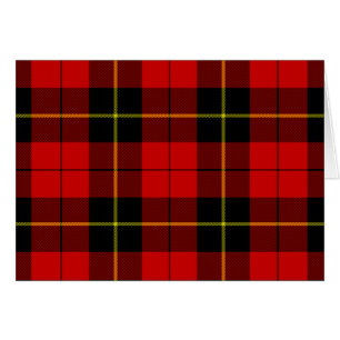 Cartão Xadrez preto Wallace Tartan