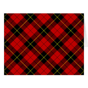 Cartão Xadrez preto Wallace Tartan