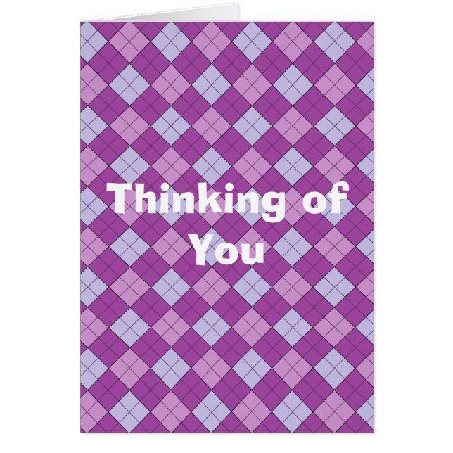 Cartão Xadrez roxa (Frente)