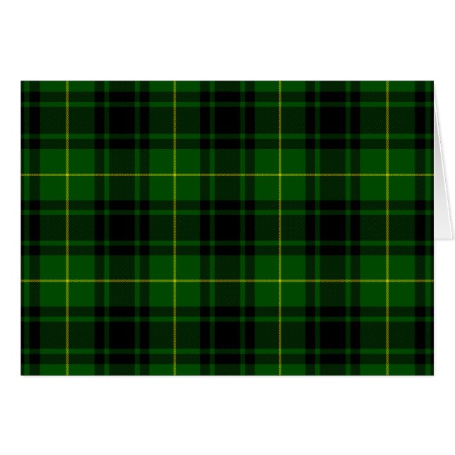 Cartão Xadrez verde MacArthur tartan (Frente Horizontal)