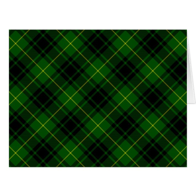 Cartão Xadrez verde MacArthur tartan (Frente horizontal)