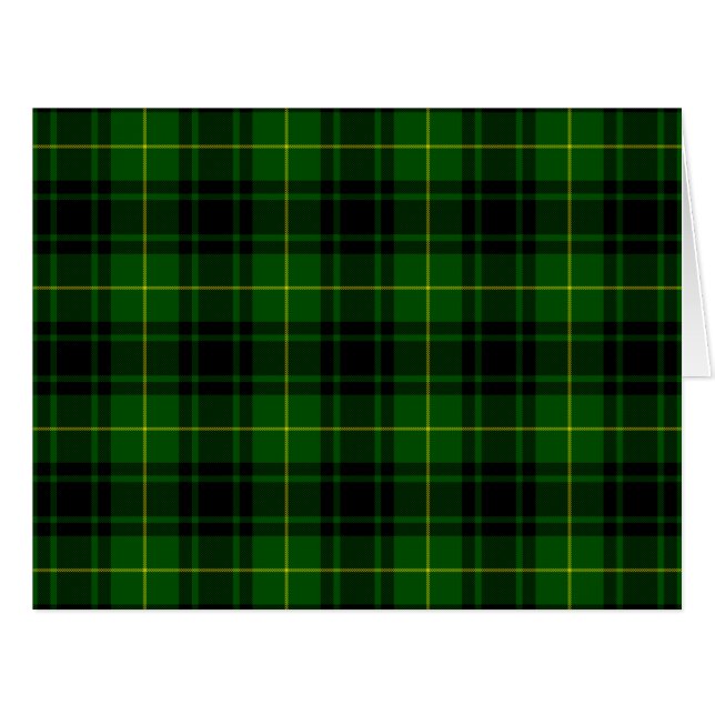 Cartão Xadrez verde MacArthur tartan (Frente horizontal)