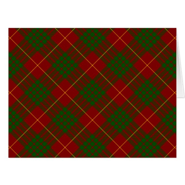 Cartão Xadrez verde-tartan (Frente horizontal)