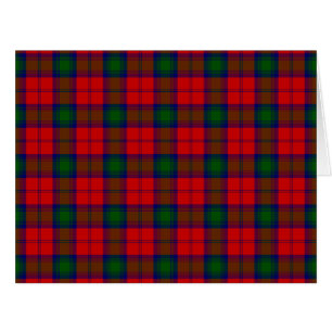 Cartão Xadrez verde-vermelha Lindsay tartan