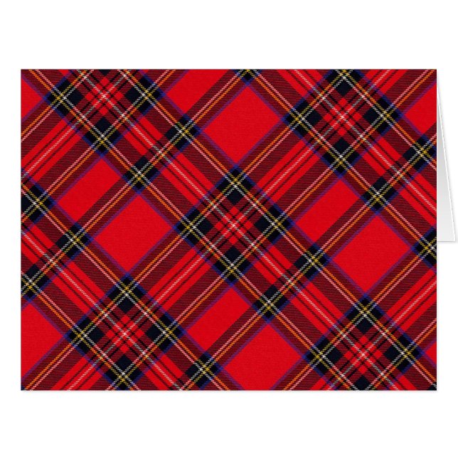 Cartão Xadrez vermelha de Stewart tartan (Frente horizontal)