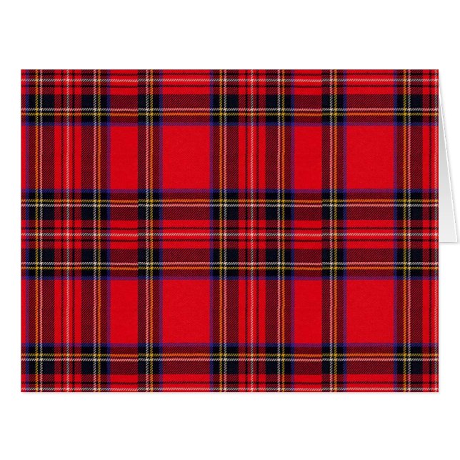 Cartão Xadrez vermelha de Stewart tartan (Frente horizontal)