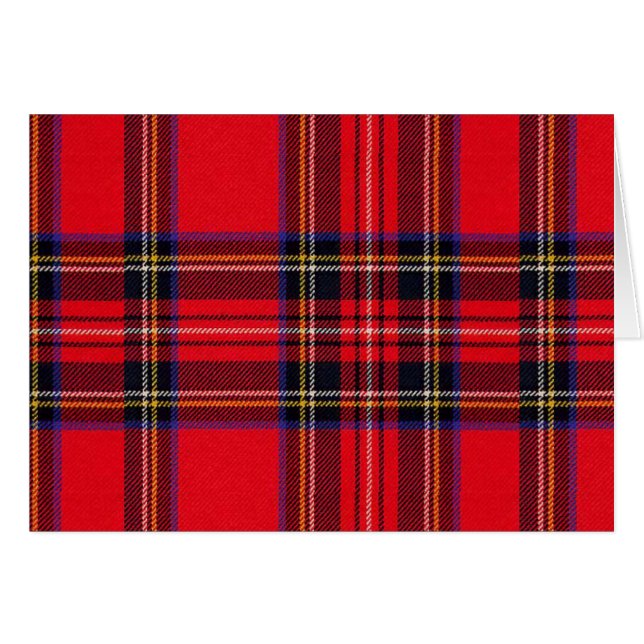 Cartão Xadrez vermelha de Stewart tartan (Frente Horizontal)