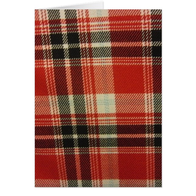 Cartão Xadrez Vermelha e Preta (Frente)