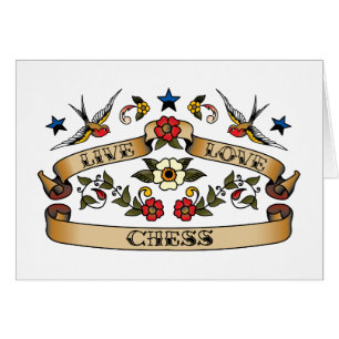 Cartão Xadrez viva do amor