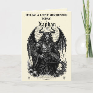 Cartão Xaphan Guardião da Fornalha da Ars Goetia