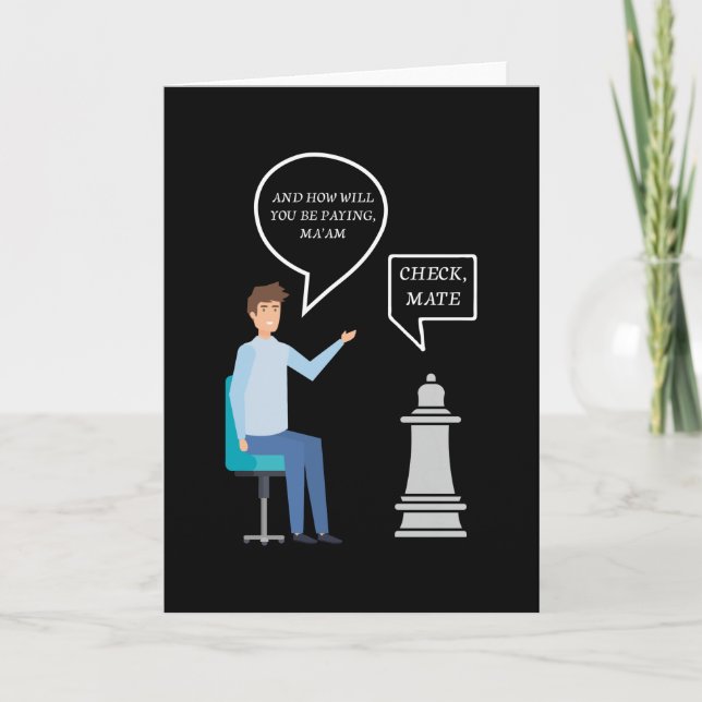 Cartão Xeque-mate Queen (Frente)