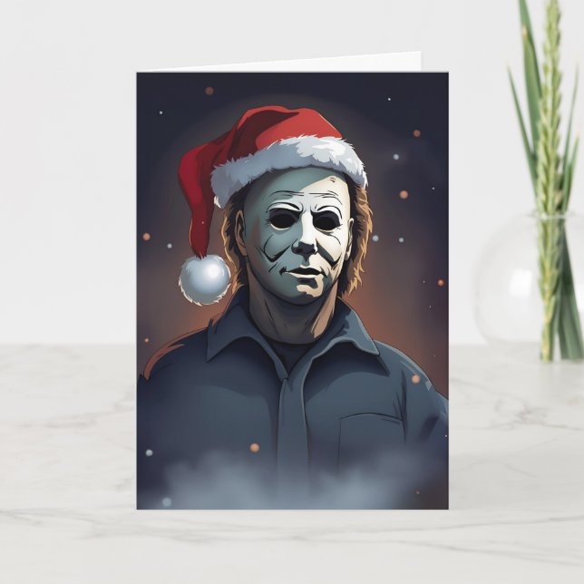 Cartão Xmas de Cinema de Horror Spooky (Frente)