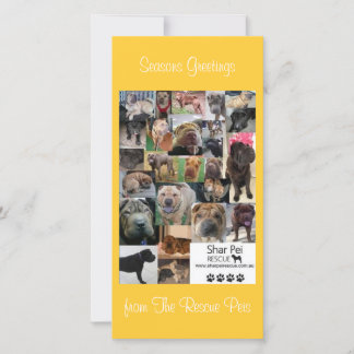Cartão Xmas de Emergência Shar Pei